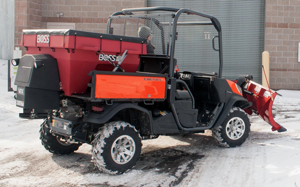 utv/atv snow plow salt spreader