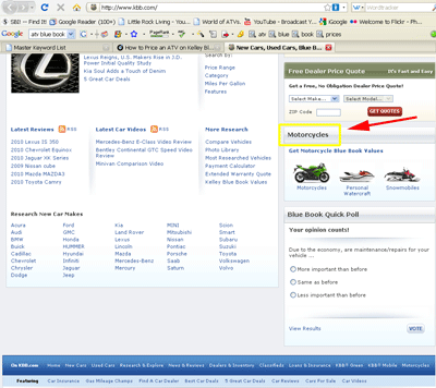 Illustrated ATV Kelly Blue Book Price Guide Instructions