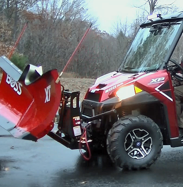 ATV/UTV snow plow v-scoop