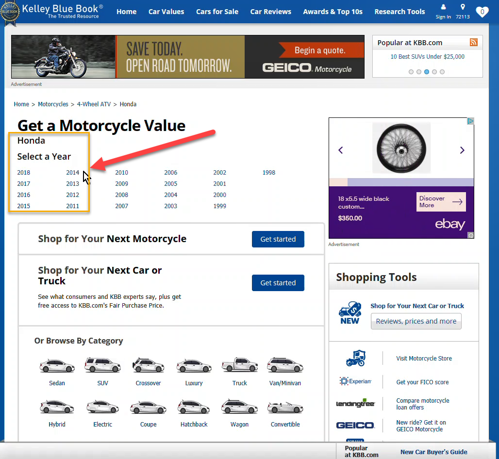 4 Wheeler Blue Book Values for ATVs.